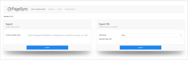 Screenshot PageSync custom Ask query
